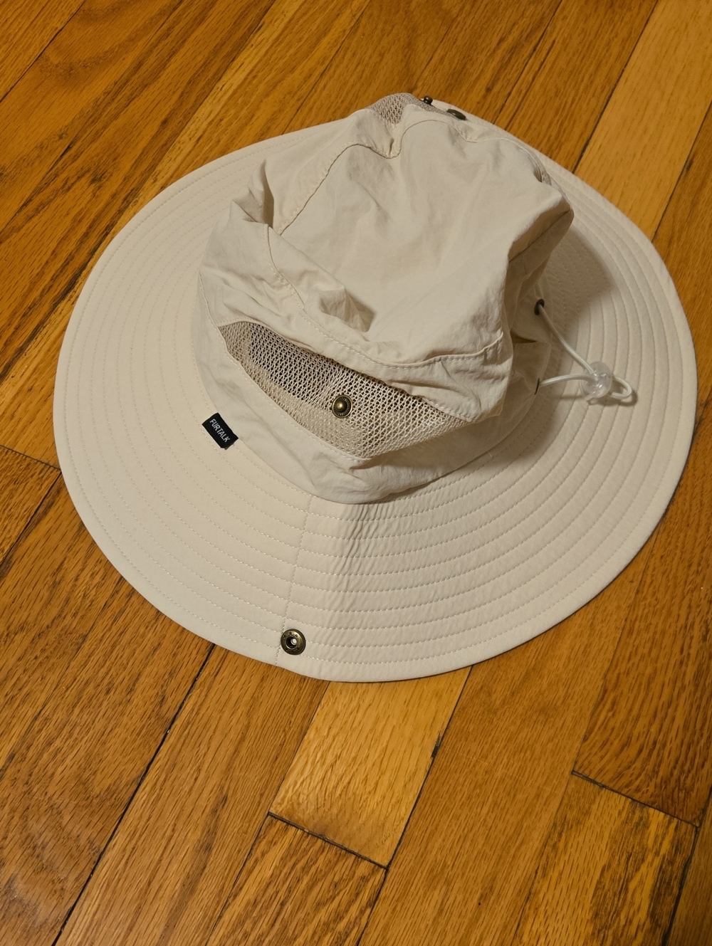 Men's Sun Bucket Hat - Cream Wide Brim